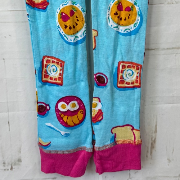 Munki Munki Toddler Girls Blue Pink Food Pattern One Piece LS Pajamas Pj Sz. 2T - Picture 13 of 15